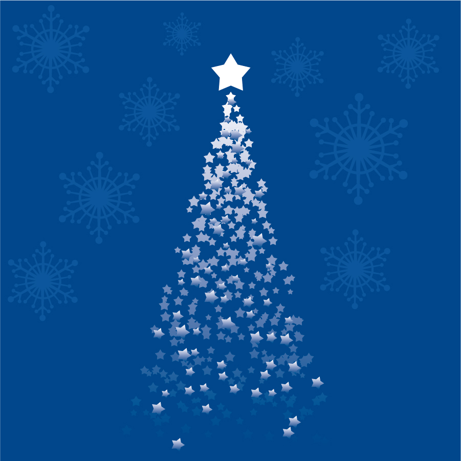 輝く星で模ったクリスマス ツリー Flash Vector Christmas Tree Material イラスト素材 Illustpost