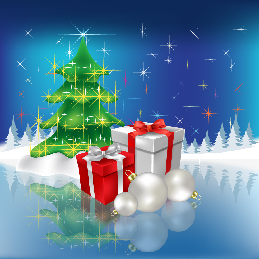 幻想的なクリスマス ツリーの背景 Christmas Vector Background Dream イラスト素材 Illustpost