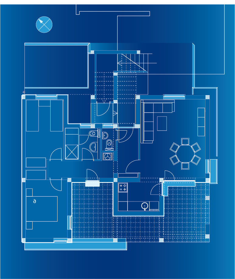 住宅の間取り設計図 Interior Floor Plan Drawing Theme イラスト素材 Illustpost