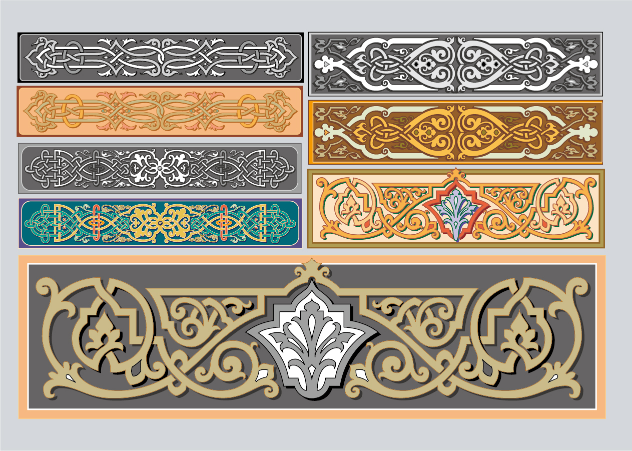 アールヌーボー調の飾り罫 Art Nouveau Ornaments イラスト素材 Illustpost