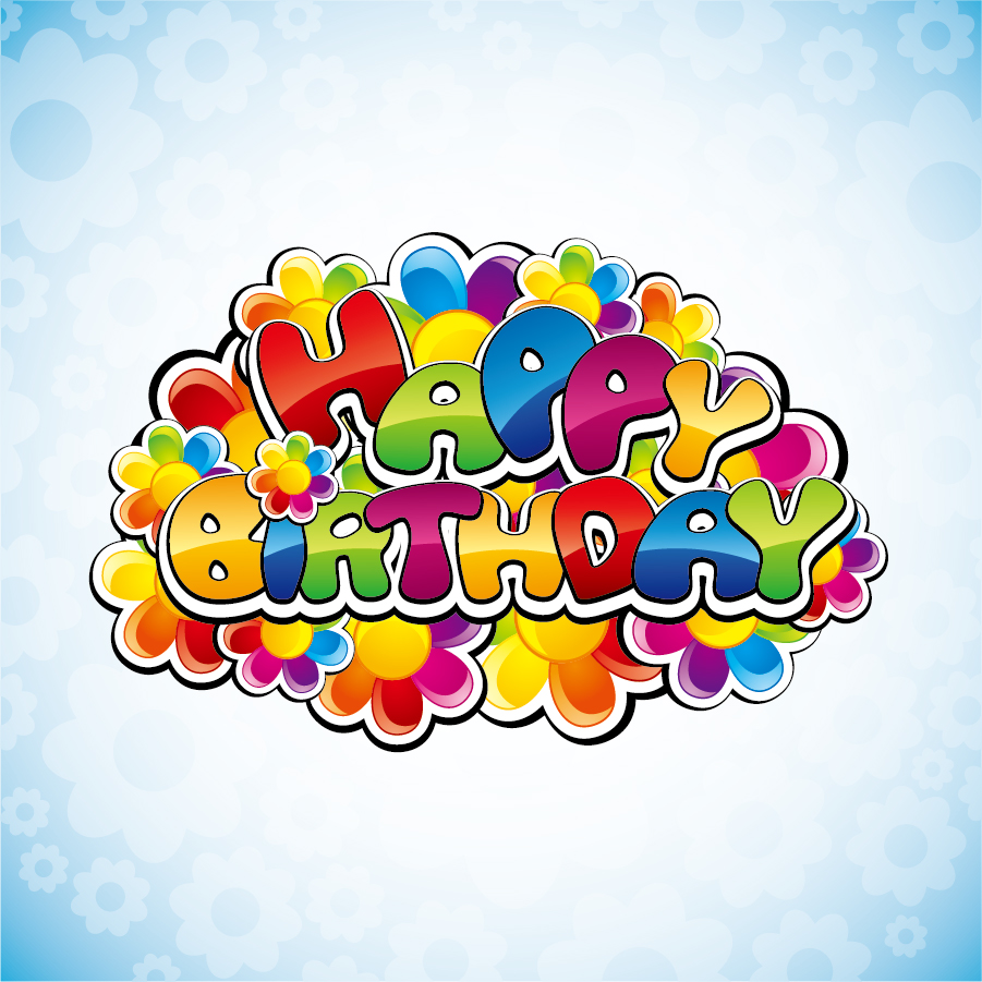 誕生日のロゴ デザイン Happy Birthday Vector Illustration イラスト